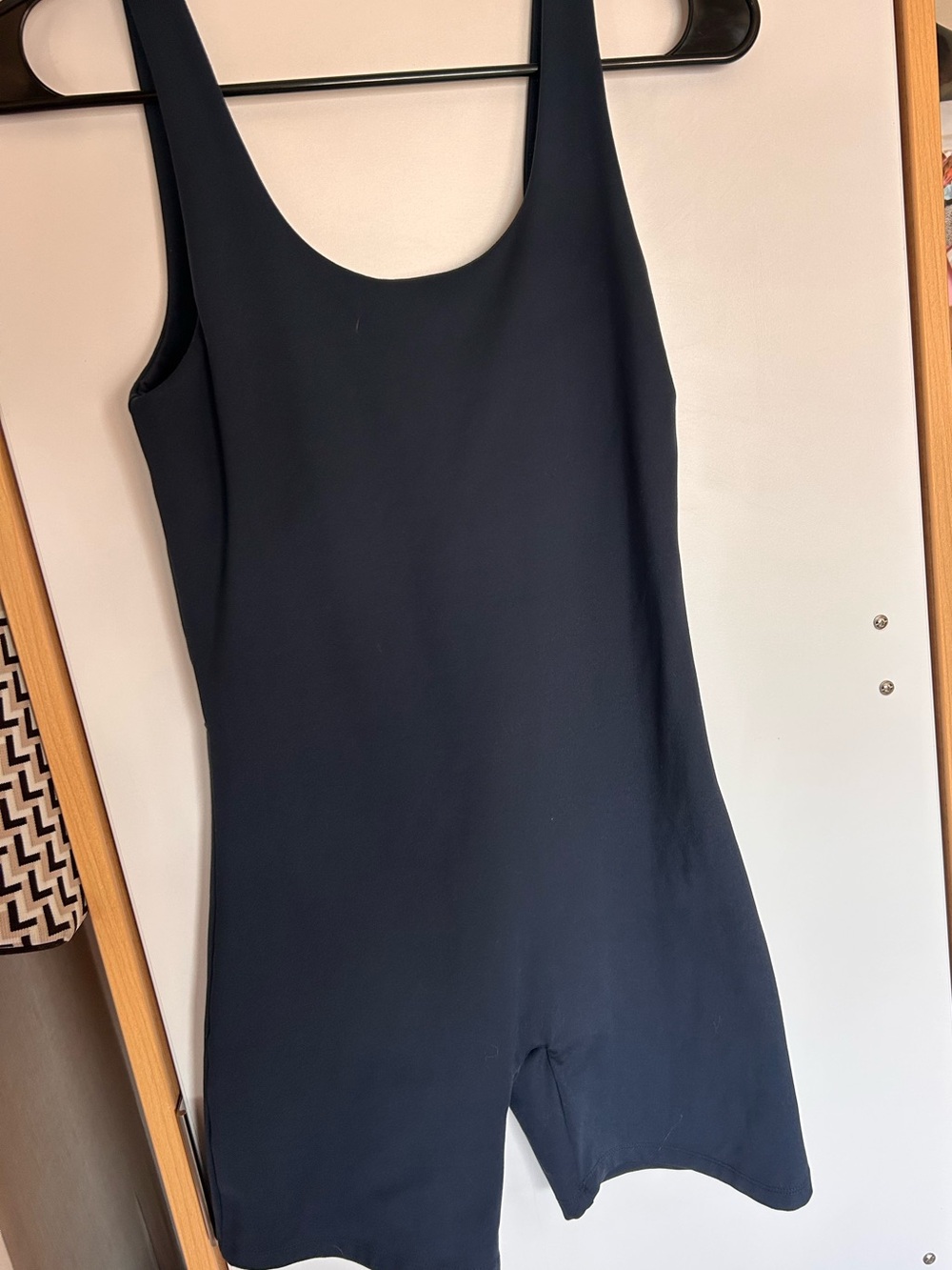 girlfriend collective dark blue tank bodysuit